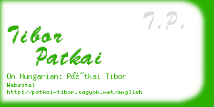 tibor patkai business card